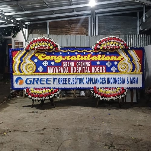 Rp.1,2 juta bunga papan ucapan grand opening uk. 2m x 120cm